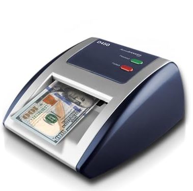 AccuBANKER D450 Counterfeit Money Checker Machine, Magnetic, Infrared, Watermark and Micro-Printing Detection in Less Than 1 Second with Audible and Visual Alert for Suspicious Bill