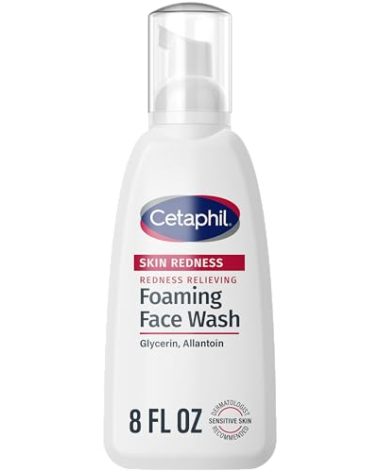 Cetaphil Redness Relieving Foaming Face Wash For Sensitive Skin, 8 Fl Oz, Gently Cleanses & Calms Sensitive Skin Without Over Drying, (Packaging May Vary)