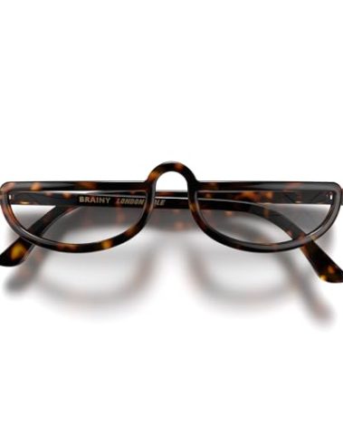 LONDON MOLE® Brainy reading glasses | Cool half moon shaped readers | Men’s Women’s Unisex | Spring hinges