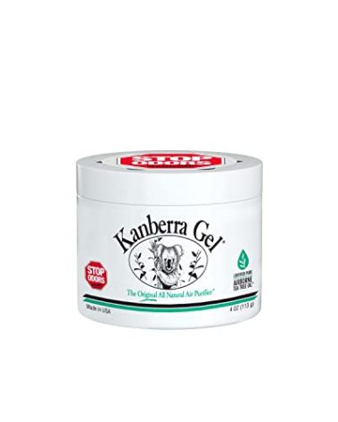 Kanberra Gel 4oz - All-Natural Odor Eliminator & Air Freshener for Home, Car, RV, Boat, Gym Bag | Eco-Friendly, Long-Lasting Tea Tree Oil Formula, Safe for Pets and Family.