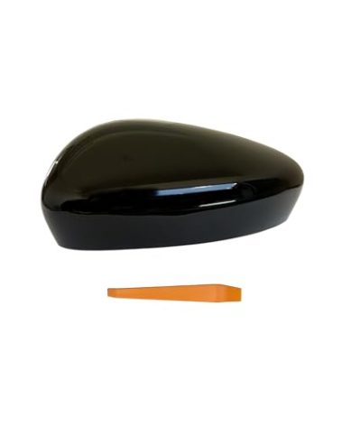 LAUBDGIE Left Driver Side Mirror Cover Cap Compatible with Ford Escape SE/SEL 2020-2024 Without Turn Signal Light Glossy Black