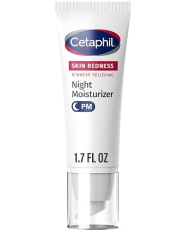 Cetaphil Night Cream, Redness Relieving Night Moisturizer for Face, 1.7 fl oz, For Dry, Redness-Prone Skin, Hypoallergenic, Fragrance Free