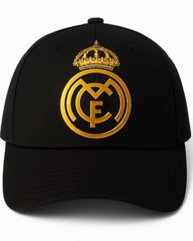 Real Madrid Cap, Navy - Black&Gold Adult. Soccer Cap for Adults. Sport Caps. Officially Licensed R Madrid Adjustable Caps. Real Madrid hat. Original Gift.