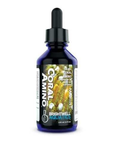 Brightwell Aquatics CoralAmino - Complex of Amino Acids for Corals - Coral food for Aquarium Coral Growth - Saltwater Aquarium Treatments, 2.02 fl oz