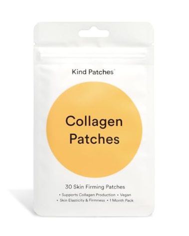 Kind Patches Collagen Patches - Skin Firming with Vitamin C, Amino Acids - Nature's Hyaluronic Acid for Hydration, Healthier Hair and Nails - 30 Count
