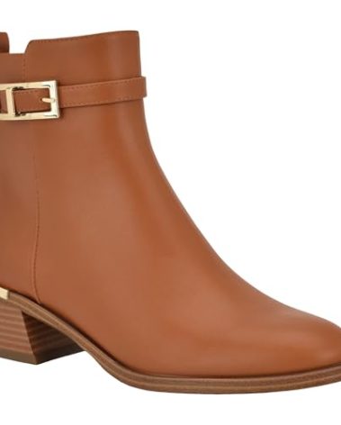 Calvin Klein Women's Jallis Bootie, Dark Natural 120, 9.5