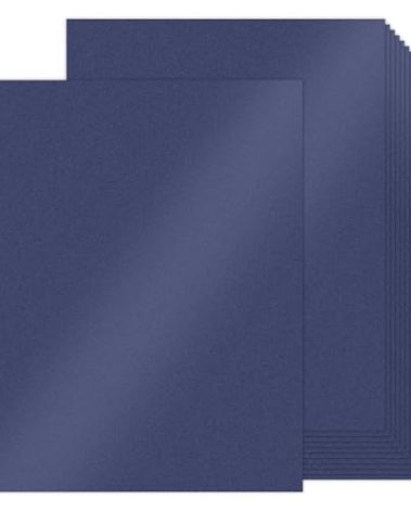 Navy Blue Shimmer Cardstock 8.5 x 11 Navy Blue Paper, Goefun 24 Sheets 80lb Card Stock Printer Paper for Christmas, Invitations, Certificates, Crafts, Card Making