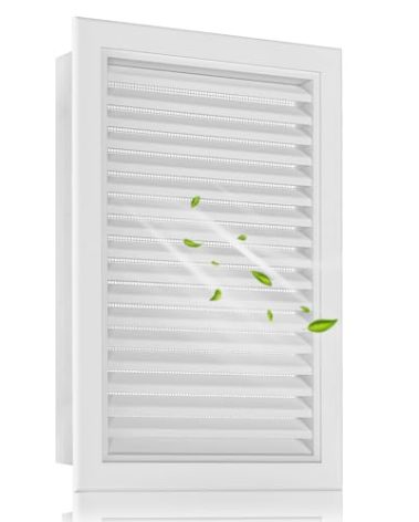 Zepoty 14" X 20" Premium Aluminum Attic Vent with Screen, Paintable Shed Vent for Effective Heat Reduction & Condensation Prevention, Ideal for Wall, Attic, Shed [Vent Opening: 12" x 18"]