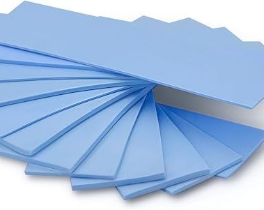 A ADWITS [ 12-Pack ] Thermal Conductive Silicone Pads, Soft Safe Simple to Apply for SSD CPU GPU LED IC Chipset Cooling -Blue