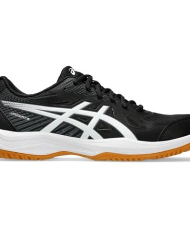 ASICS Men's Upcourt 6 Volleyball Shoes, 10.5, Black/White