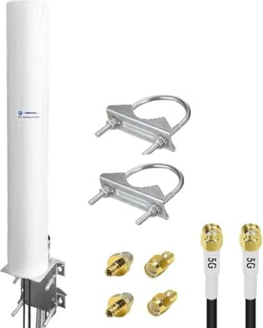 Maswell 4G LTE 5G Antenna Outdoor, 600-7000MHz 2X2 MIMO External Antenna, Up to 4.5 dBi, Cross-Polarized Omnidirectional for 4G/5G Routers & Gateways for T-Mobile Home Internet, Verizon, AT&T