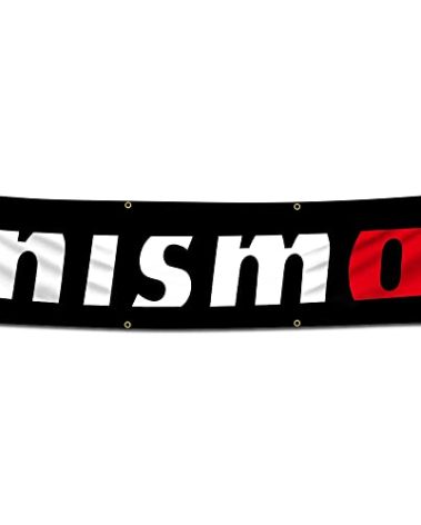 Kasflag Flag Automotive Nissan Racing Banner Flag (2x8 ft, Heavy Duty, Durable 150D Polyester) Brass Grommets Banner For Outdoor Room Man Cave/Garage
