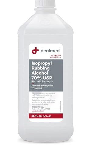 Dealmed Isopropyl Rubbing Alcohol 70% USP, First Aid Antiseptic, 16 fl. oz, (1 Pack)