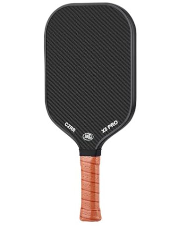 CZRR Pickleball Paddle, USA Pickleball Approved, 3K Raw Carbon Fiber Surface (CFS) High Grit & Spin, with 16MM Polypropylene Honeycomb Core, Ideal for Novice and Professional Players