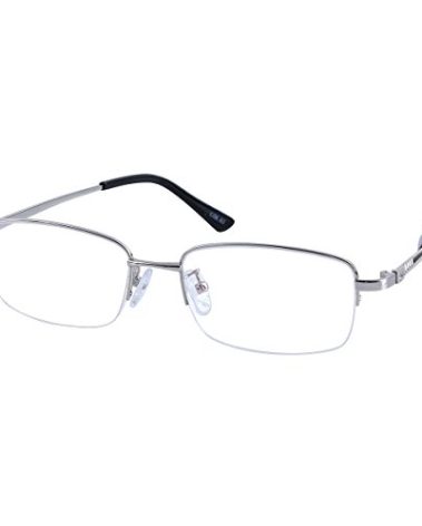 HUIHUIKK Nearsighted Metal Myopia Glasses Everyday Use Mens Womens -1.75 Silver Distance Spectacles (NOT READING GLASSES)