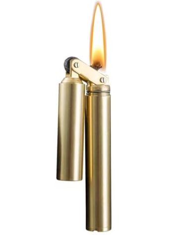 OLDENDO Vintage Trench Kerosene Brass Novelty Lighter （No Fuel）