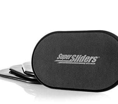 Super Sliders 4 Pack 5.75" x 9.5" Oval Furniture Sliders - Heavy Duty Carpet Protectors for Sofas, Beds & Heavy Furniture - Reusable Black Floor Savers