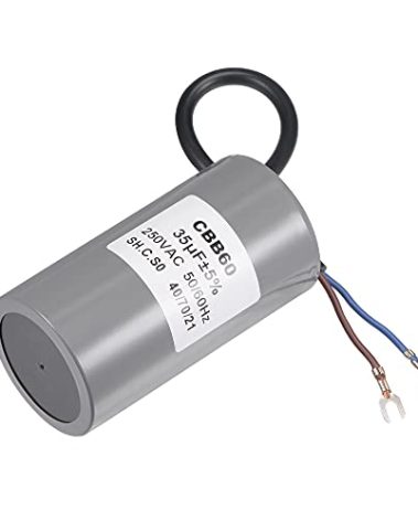 MECCANIXITY CBB60 Run Capacitor 35uF 250V AC 2 Wires 50/60Hz Cylinder Motor Running Capacitor 96x50mm with Terminal for Air Compressor Water Pump