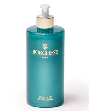 Borghese Bagno di Vita Gentle Foaming Bath & Shower Gel - Aromatherapy Hydrating Body Wash with Thyme, Chamomile & Sweet Almond Oil For All Skin Types