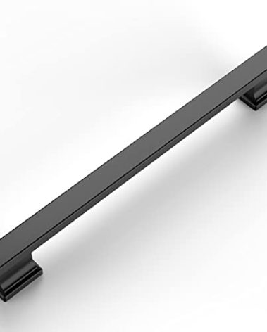 Amerdeco 10 Pack Matte Black Cabinet Pulls 7 Inch Hole Centers Kitchen Cabinet Handles Cabinet Hardware Kitchen Handles for Cabinets Cupboard Handles Drawer Pulls ZH00013