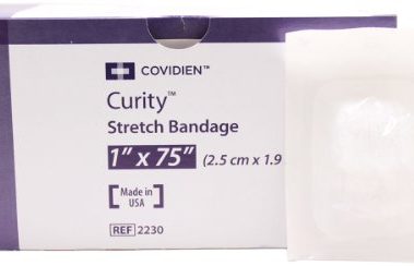 Curity Sterile Gauze Stretch Bandages 1" x 75" - Box of 12