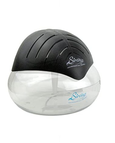 Sirena Twister Air Purifier (Black) - Water Filter Air Washer For Home and Office - Essential Oil Aroma Diffuser With LED Night light - Small Air Cleaner For Smoke and Pets