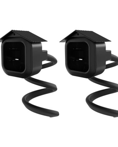 Holicfun Flexible Twist Mount and Weatherproof Cover for Blink Outdoor 4 (4th Gen) Camera - Black, 2 Pack