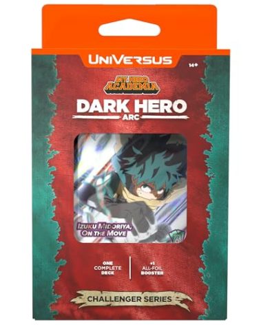 UniVersus: My Hero Academia: Dark Hero Arc Challenger Series - Deck Building Card Game, Double-Sided Deku Character Card, 6 Foil or Alt Art Cards