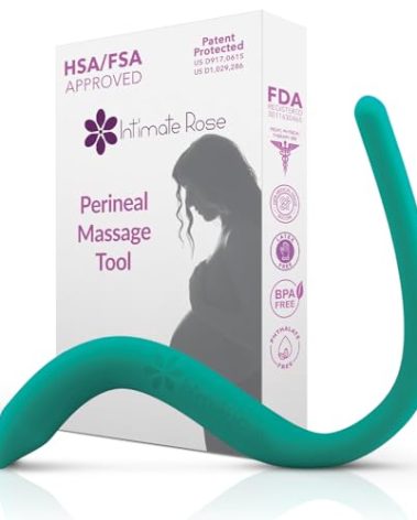 Perineal Massage Tool with 10 Vibration Modes: Designed for Labor and Delivery Essentials - Used During Pregnancy, Labor Prep, Third Trimester, and Postpartum - A Maternity Must Have by Intimate Rose