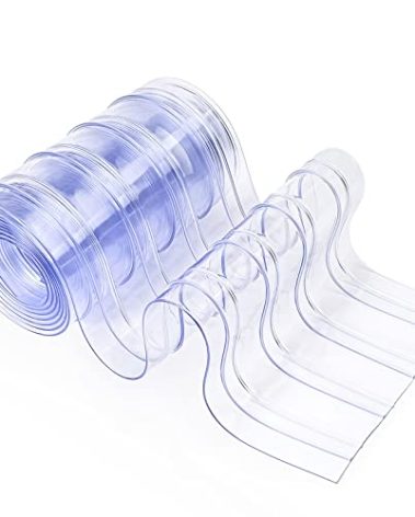 Keedolla Plastic Vinyl Replacement Strip 8" x 8' Door Curtain, Clear PVC Freezer Door Curtain Strips Commercial for Warehouse, Walk-in Freezers, Pet House - Single Flap