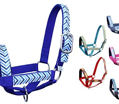 Paris Tack Derby Originals Patterned Double Layer Nylon Figure-8 Cow Halters and Sizes