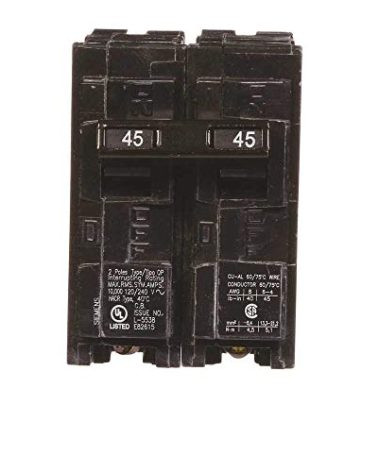 Siemens -HI Q245 45-Amp Double Pole Type QP Circuit Breaker, black
