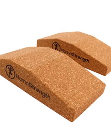 NamaStrength Cork Yoga Wedge Block - Non-Slip Wrist Support, Set of 2