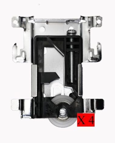 4pcs Upgrade Sliding Door Roller Wheels for Wooden Slide Door,Lower Wheel Runner,Door Roller Assembly with Bearings,Sliding Cabinet Door Hardware