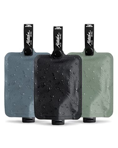 Matador Toiletry Bottles 3 Pack - 3 OZ Travel Bottles for Toiletries, TSA Approved Toiletry Bottles with Labels, Refillable Travel Pouch, Travel Containers for Creams, Gels, Pastes, and Liquids