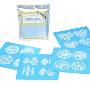 Four SugarVeil Mat Toppers with White SugarVeil Icing