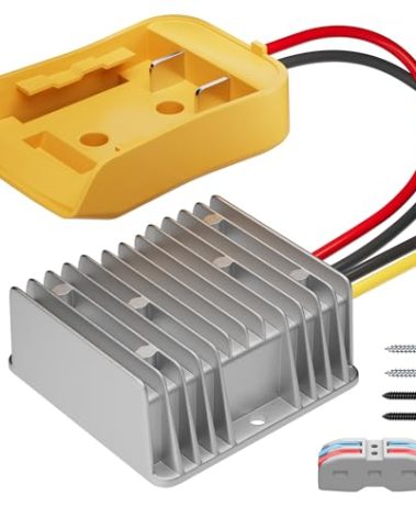 RVBOATPAT Step Down Converter Compatible with De.Walt 20V to 12V Adapter Power Wheel Battery Adapter DC 12V 20A 240W Inverter Automatic Buck Converter DC Voltage Regulator