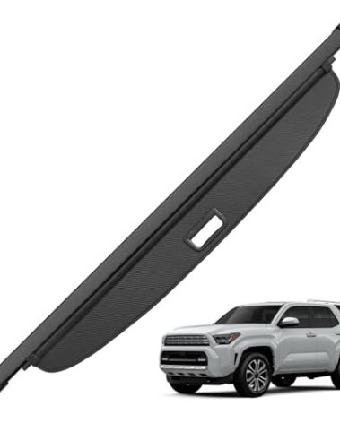 Blycorul Trunk Cargo Cover for Toyota 4Runner 2025 2026, with Carbon Fiber Texture Ends, Anti - Peeping Retractable Security Shade for Privacy, 4Runner Accessories