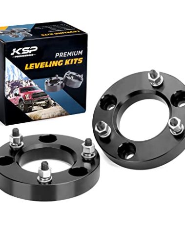 KSP 1.5" F150 Leveling Kits, 1.5in Front Strut Spacers Compatible with F-150 2004-2025 Expedition 2003-2018 2005-2008 Lincoln Mark LT, 1-1/2inch Suspension Level Kit (Package of 2pcs Black)