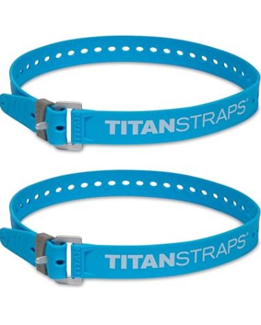Titan Industrial Straps – Safety Strap Set to Secure Splits, Cargo Bikes, Garden Hoses, Wood Working Projects – 70 lb. Working Load, 30" Length, Fluoro Blue, 2-Pack