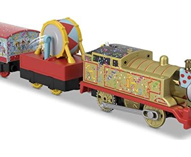 Fisher-Price Thomas & Friends Trackmaster Golden Thomas, Motorized Train Engine for Preschoolers Ages 3 Years & Older