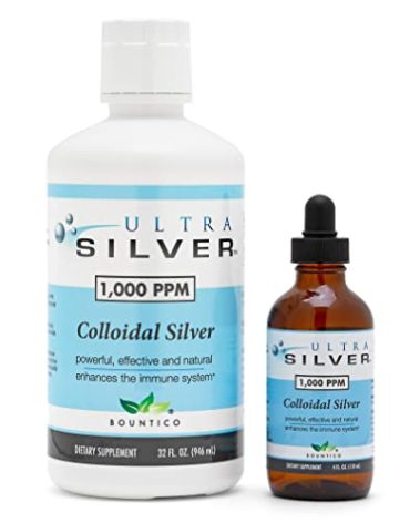 Ultra Silver® Colloidal Silver | 1,000 PPM, 32 Oz (946mL) | Mineral Supplement | True Colloidal Silver - 4 oz Dropper Bottle (Empty) Included for Dispensing!