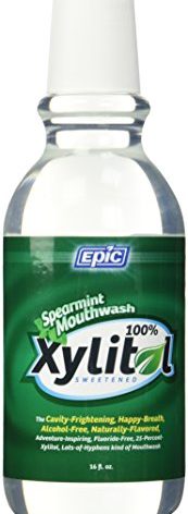 Epic Xyitol Spearmint Flavored Mouthwash, 16-Ounce