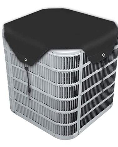 Winter Air Conditioner Covers for Outside Units, Waterproof Central Cover Sturdy Covers Ac Defender, Heavy Duty Top Ac Cover for Outdoor ( Black 40 x 40 inch)