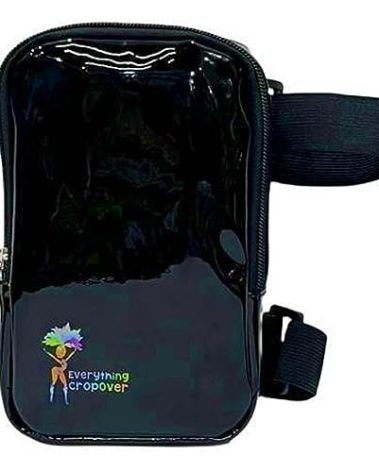 Holographic Thigh Bag | Leg Harness for Women | Outdoor Waist Pouch | Carnival Hiking Travel Fanny Pack with Adjustable Straps | Black Gloss