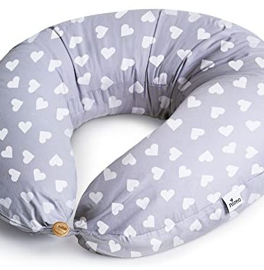 Niimo XXL Pregnancy Pillow & Baby Feeding Pillow - 2022 Double Platinum Winning Maternity Pillow, 100% Cotton Pregnancy Pillow Cover, Machine-Washable, Pregnancy Must Haves