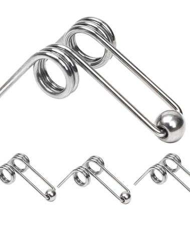 4PCS Double Return Torsion Springs for 25mm/0.98" Diameter Curling Iron Rod - Part Replacement Accessories for Hair Rollers (Length: 24mm; Wire Diameter: 1.0mm)