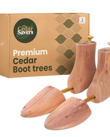 CedarSavers Mens Boot Tree - Cedar Wood Boot Tree Grown In USA - Storage Bag Included - Great Gift For Men (X-Large / 11-13 US) [Packaging May Vary]