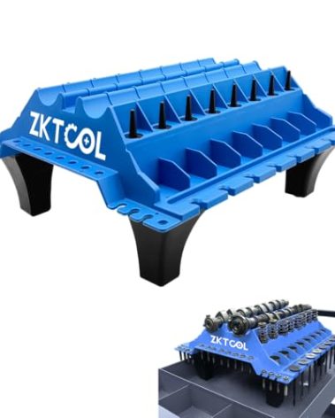 ZKTOOL Engine Cylinder Head Organizer Valves Tool,Engine Organizer Parts Tray,Valvetrain Organizer Trays,Engine Cylinder Head Tray Organiser,Store Car Cylinder Head Parts (Valves, Springs, Camshafts)