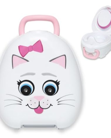 My Carry Potty - Cat Travel Potty, Award-Winning Portable Toddler Toilet Seat for Kids to Take Everywhere